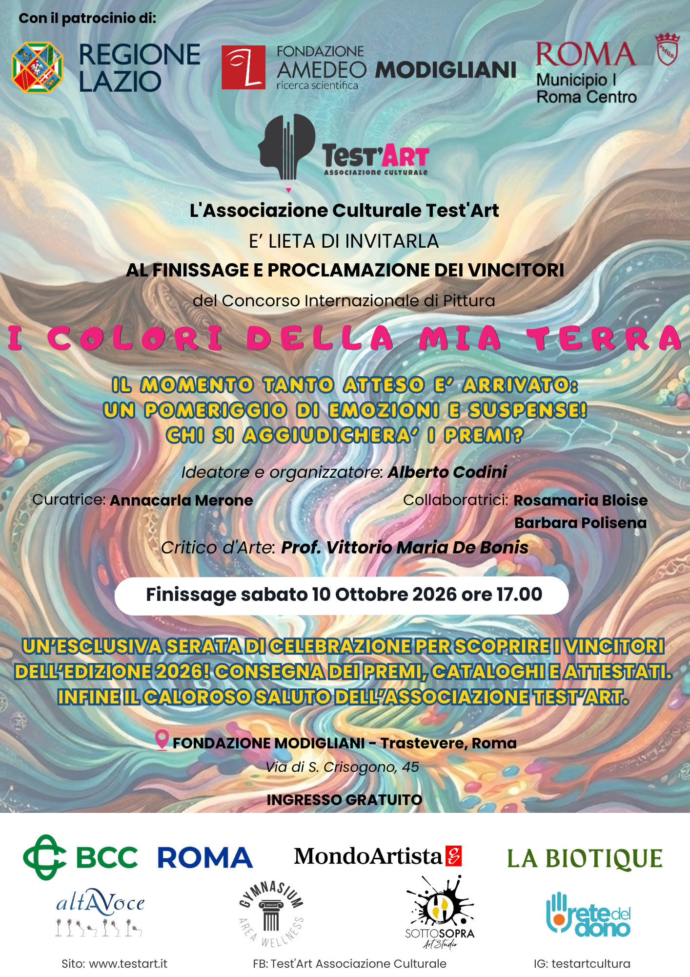 Invito al Finissage del concorso "I Colori della mia Terra"
